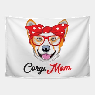 'Hanging With Corgi Mom' Adorable Corgis Dog Tapestry
