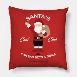 Santa's Coal Club Pillow