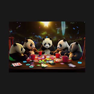 Panda Game Night: Fun and Playful Board Game Gathering T-Shirt