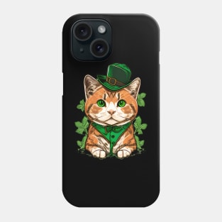 Gentleman Cat Ready For St. Patrick's Day Cat Lover Phone Case