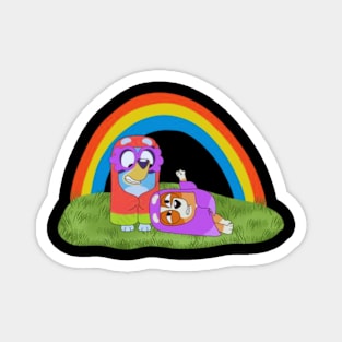 rainbow bluey Magnet