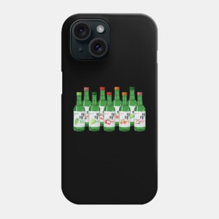 Soju Bottles drink korean aesthetics graphics illustration Phone Case