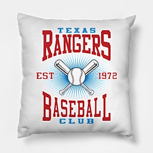Texas Rangers Baseball Club Pillow