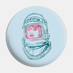 Cosmonaut Girl Pin