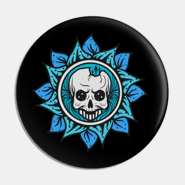 Flower skull Pin by Dayone