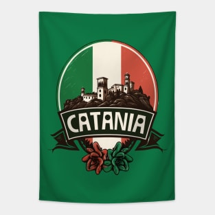 Catania, Sicilia / Retro Italian Region Design Tapestry