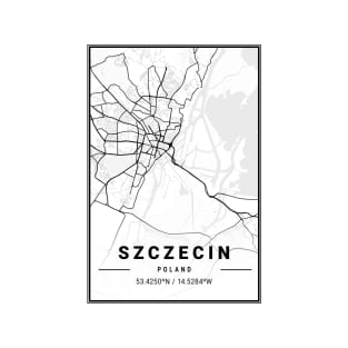 Szczecin Light City Map T-Shirt