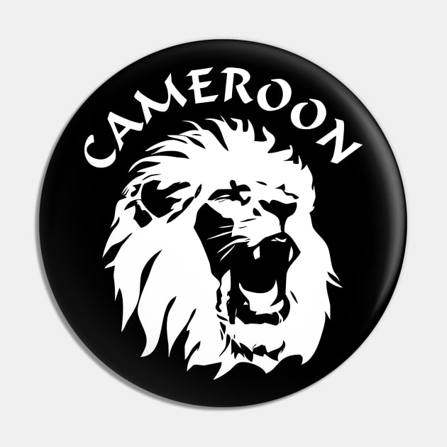 Roaring Lion Face - Cameroon Pin by TMBTM