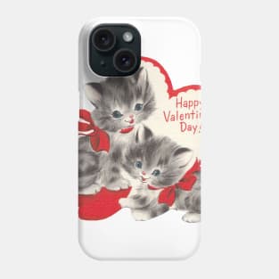 Valentine Kittens Red Bow Phone Case