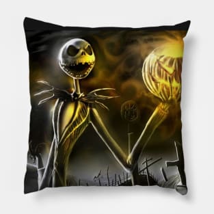 Jack Halloween, the nightmare before Christmas, jack skellington, halloween, pumpkin king Pillow