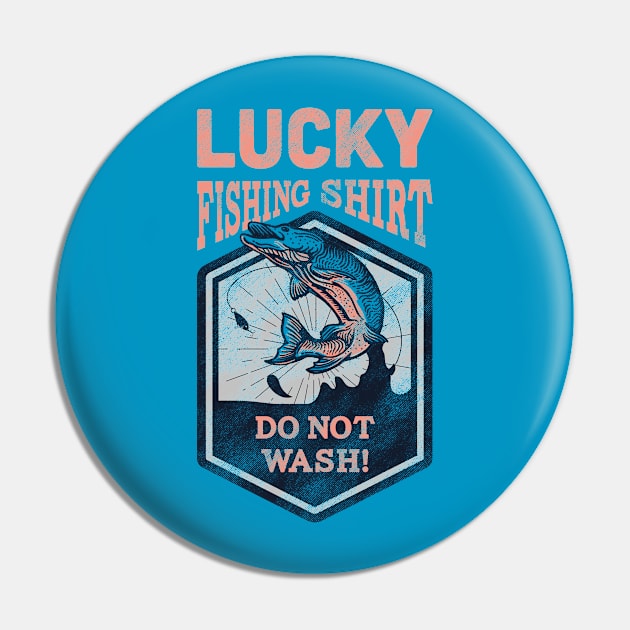 Lucky Fishing Shirt Pin by Pop Tops