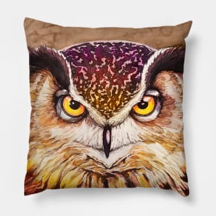 The watercolor owl Pillow