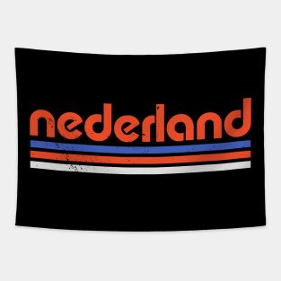 Retro Netherlands Football // Vintage Grunge Dutch Pride Word Art Tapestry
