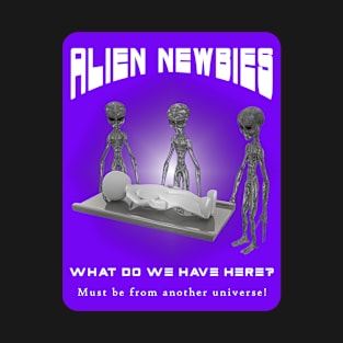 Alien Newbies - Purple and White T-Shirt