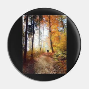 Couple strolling in the forest Pin