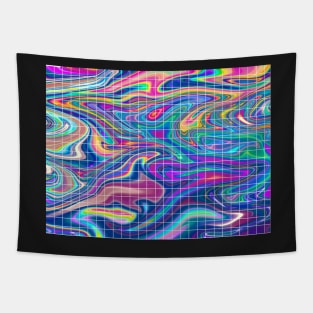 Swirls- Holographic Tiles Tapestry