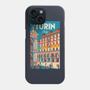 A Vintage Travel Art of Turin - Italy Phone Case