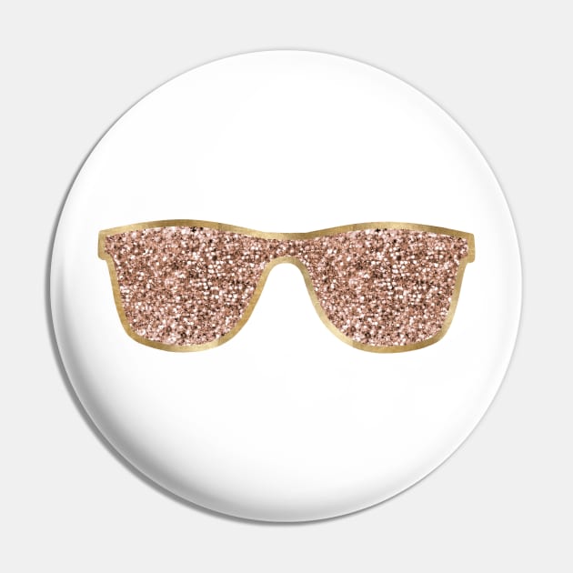 Sunglasses - rose gold glitter Pin by RoseAesthetic