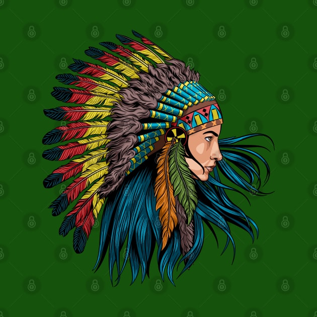 Native american warrior by PCMdesigner