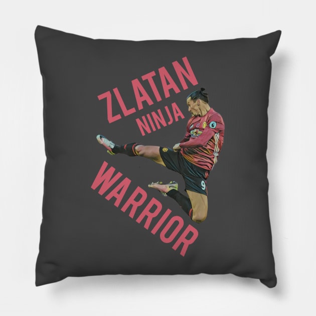 ZLATAN NINJA WARRIOR Pillow by awesomeniemeier