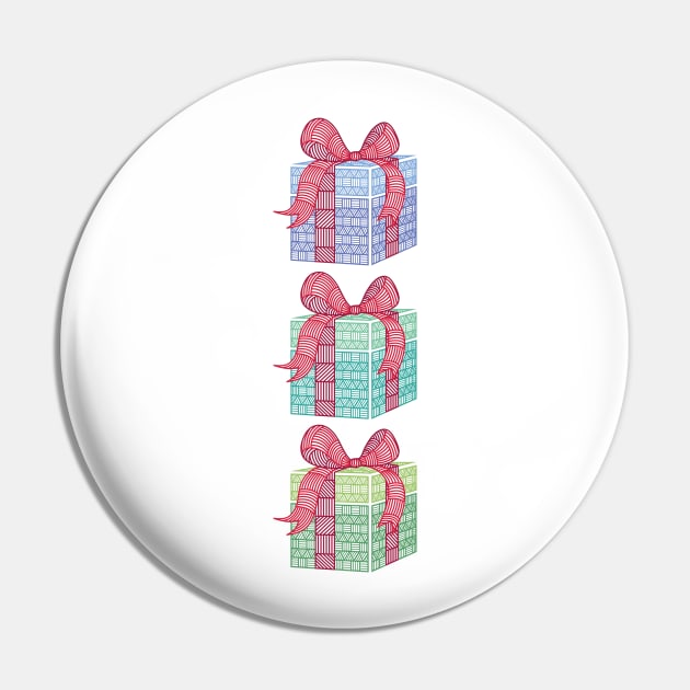 Patterned Presents Pin by molshevska