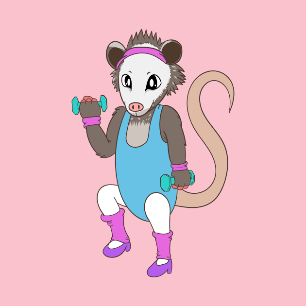 Dancing Exercise Opossum by IEatFanBoys