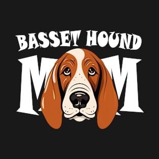 Basset Hound Mom Cute Dog Mothers Day Womens T-Shirt