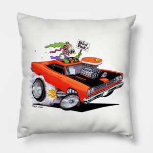 BIRD FINK 1969 orange muscle car Pillow