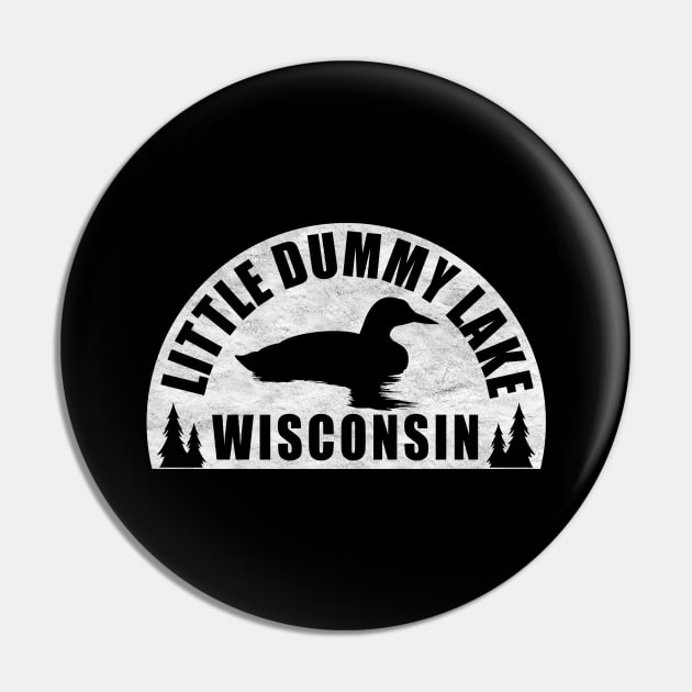 Little Dummy Lake Northern Wisconsin Loon Pin by BirdsEyeWorks