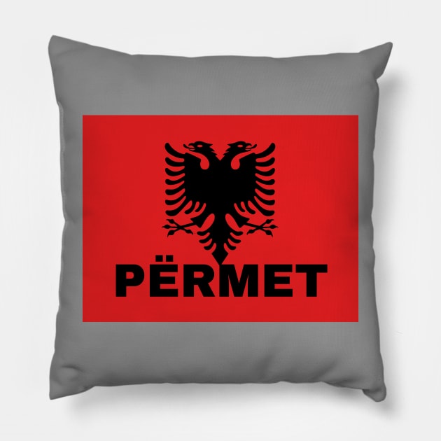 Përmet City in Albanian Flag Pillow by aybe7elf