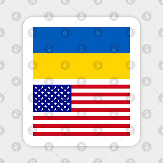 America and Ukraine Flag Magnet by Islanr