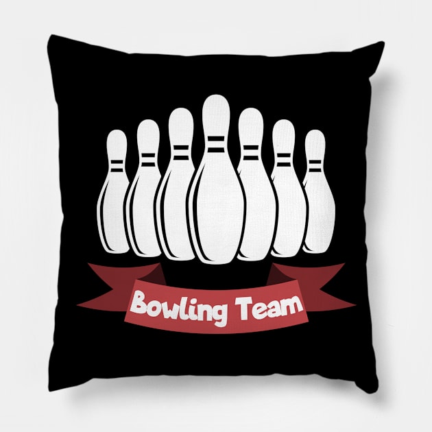 Bowling team Pillow by maxcode