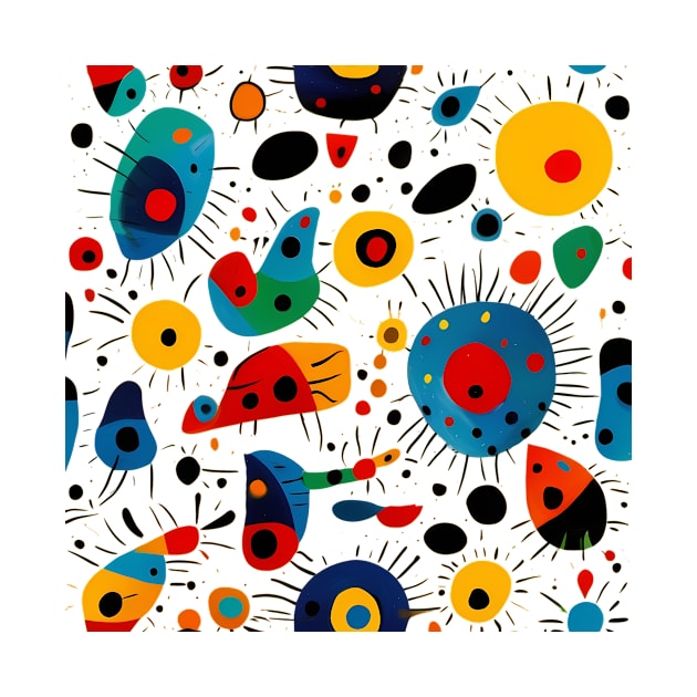 Vibrant Abstract, Miro's Sun Reimagined by trubble