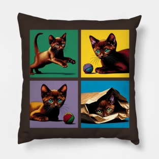 Havana Pop Art - Cute Kitties Pillow