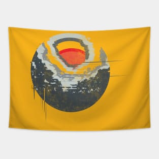 Digital Moonset Tapestry