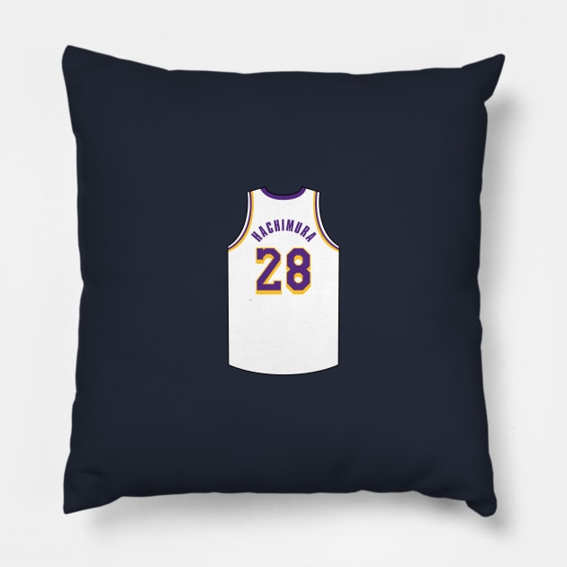 Rui Hachimura Jersey White Qiangy Pillow by qiangdade