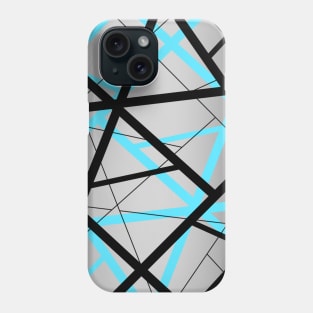 Blue/Silver/Black Pattern Phone Case