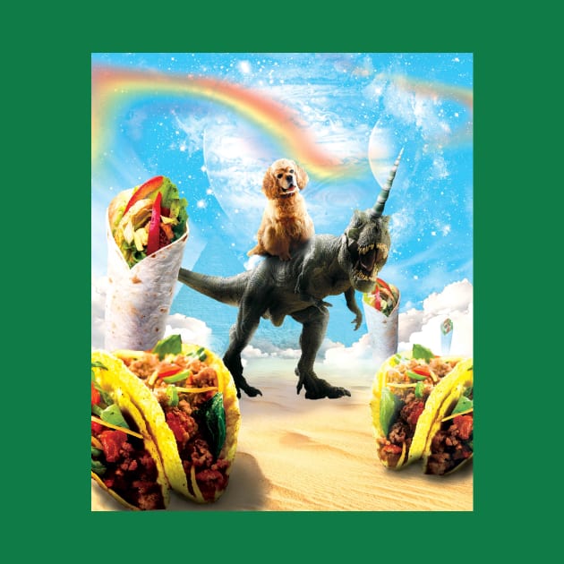 Poodle Riding Unicorn Dinosaur in the World of Mexican Dishes by Random Galaxy