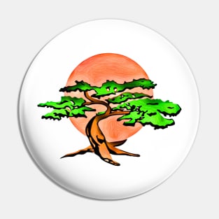 Miyagi Bonsai Tree Drawing Pin