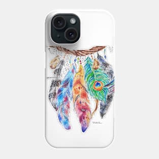 Watercolor feathers Phone Case