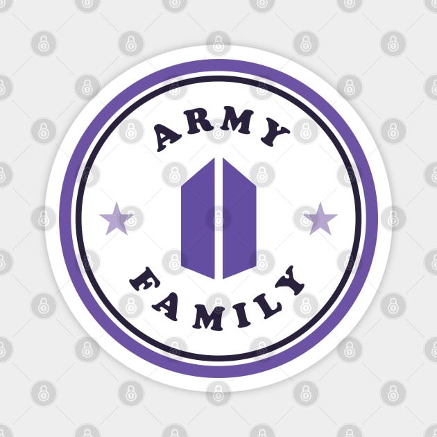 BTS ARMY family round logo Magnet by Oricca