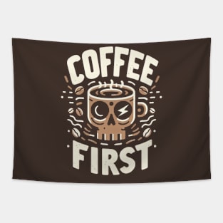 Coffee first Tapestry