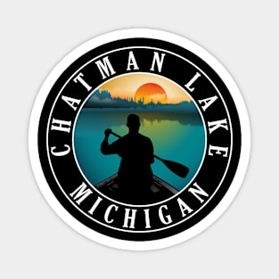 Chatman Lake Canoeing Michigan Sunset Magnet