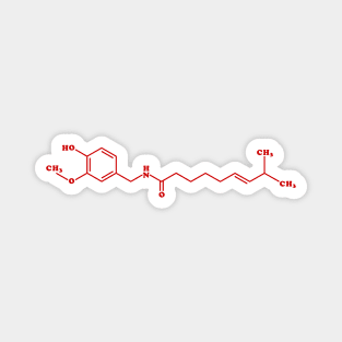 Chili Capsaicin Molecular Chemical Formula Magnet