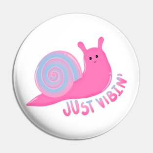 Just Vibin’ Pink Snail Pin