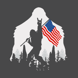 Bigfoot with the USFlag T-Shirt