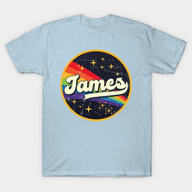 Disover James // Rainbow In Space Vintage Grunge-Style - James - T-Shirt