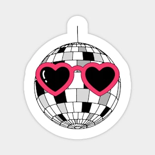 Disco Ball Wearing Sunglasses Magnet