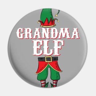 Grandma Elf - Matching Family Christmas graphic Pin