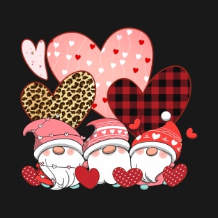 Gnomies Hearts Love Valentines Day  Happy Valentines Day T-Shirt